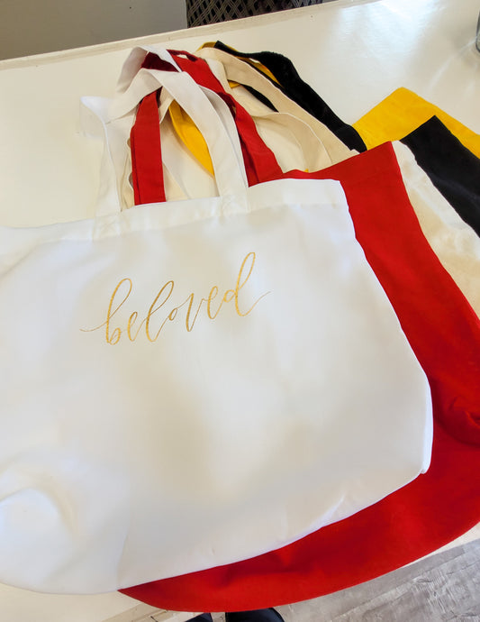 Beloved Canvas Tote - various colours
