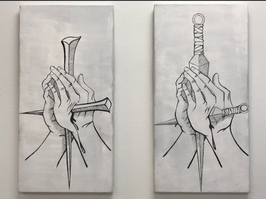 Nails Through Hands, Sword Through Hands - (Price upon inquiry)