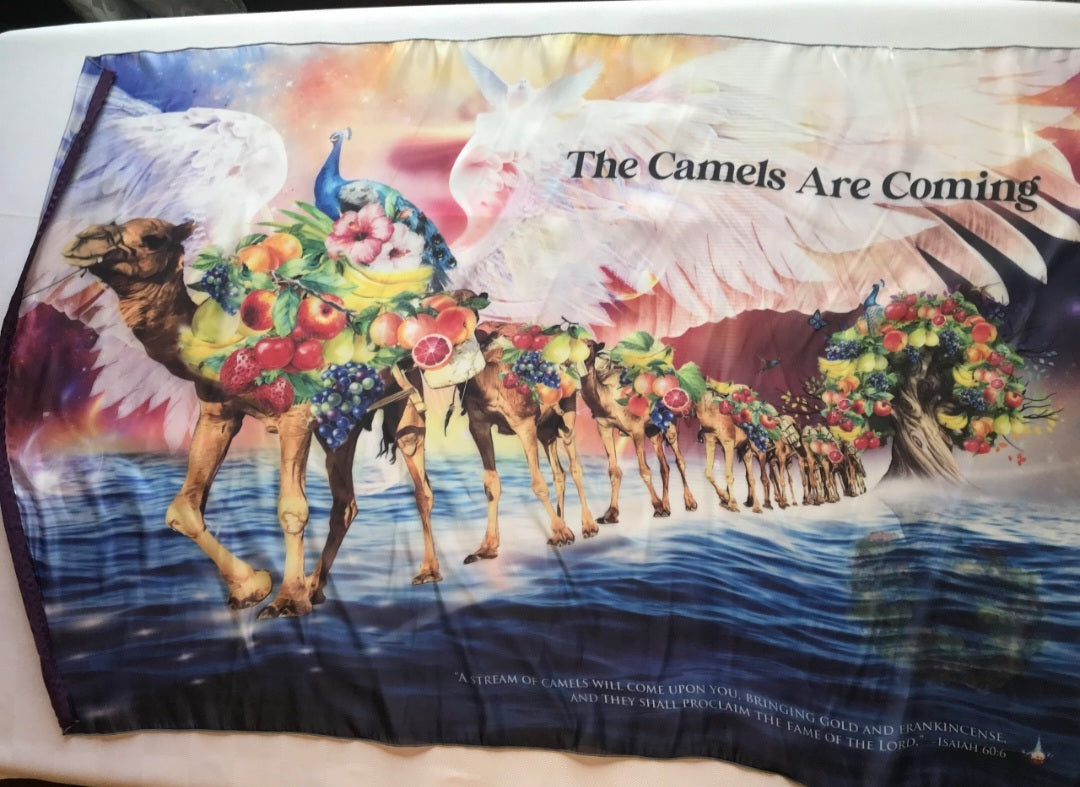 The Camels Are Coming - 52" x 34" Large Flag Worship