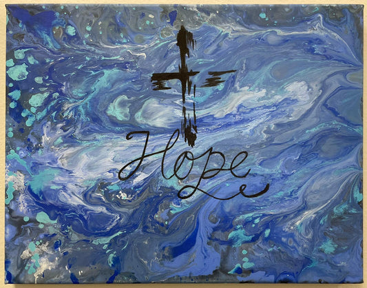 Hand Painted "Hope"  Size 11x14"
